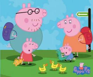 yapboz Peppa Pig ve ailesi